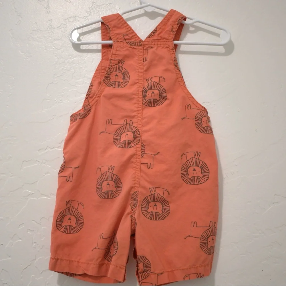 Carter’s Lion Print Overall Shorts 18M | Cute Lions